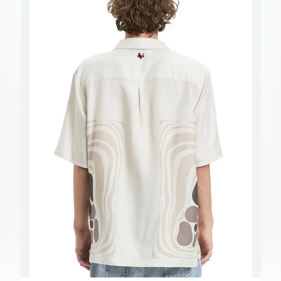 VAYDER Montague Oversize Camp Shirt Lyocel Silk Quiet Luxury Size Large NWT - Picture 2 of 5